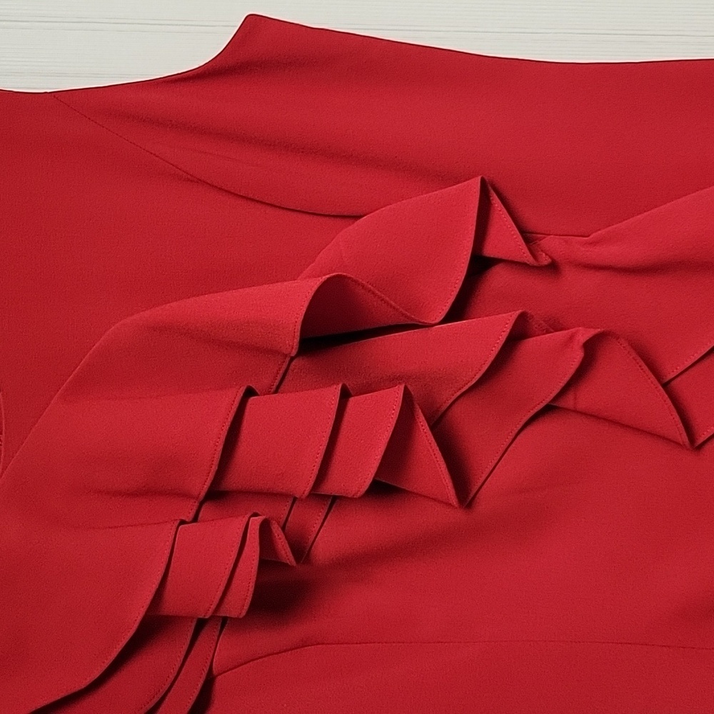 Calvin Klein women's sleeveless red dress fully lined new with tags. sz 12 - Picture 2 of 7